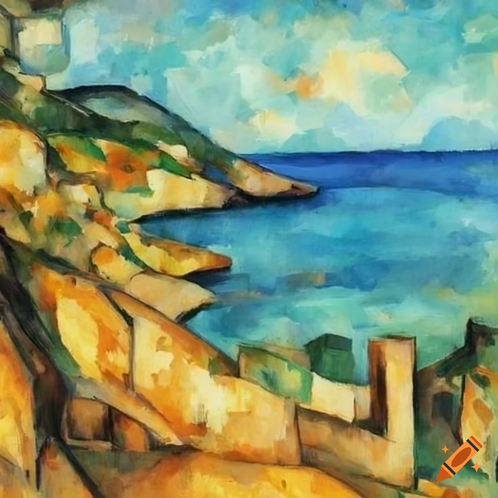 Calabrian coast painting by cezanne on Craiyon