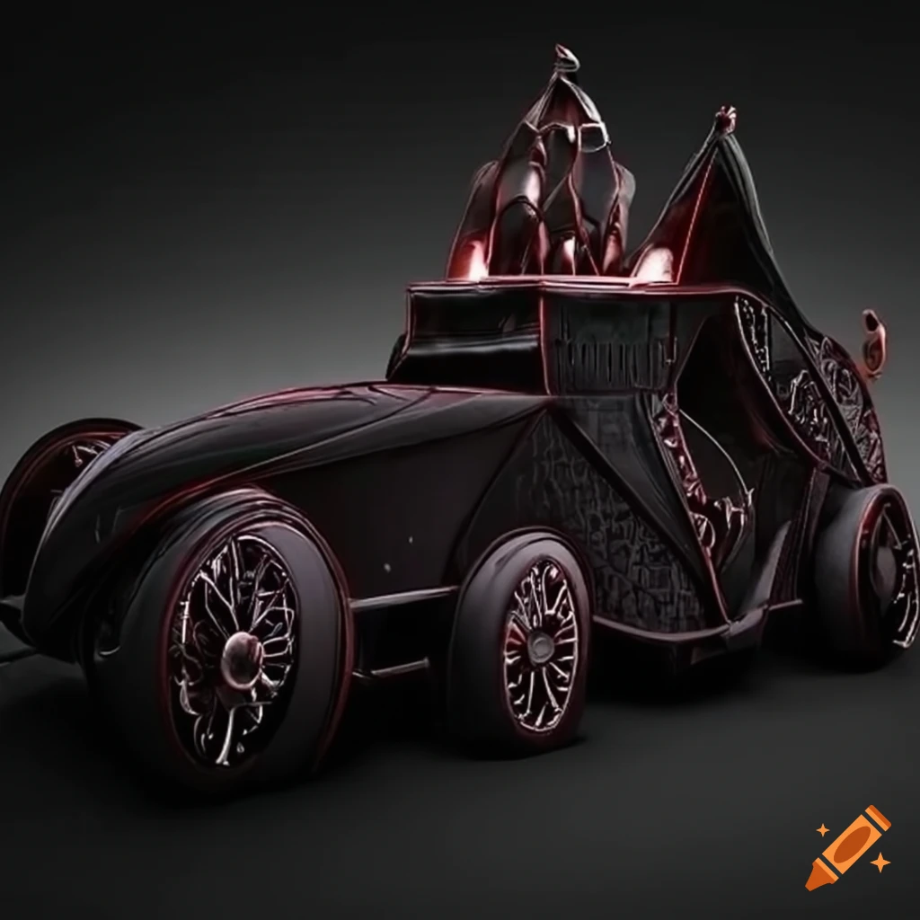 3d horse carriage design inspired by batmobile on Craiyon
