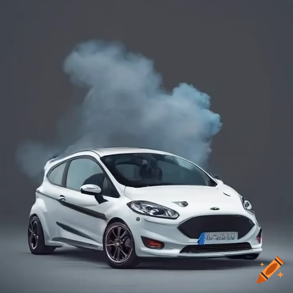 White modified ford focus rs on Craiyon