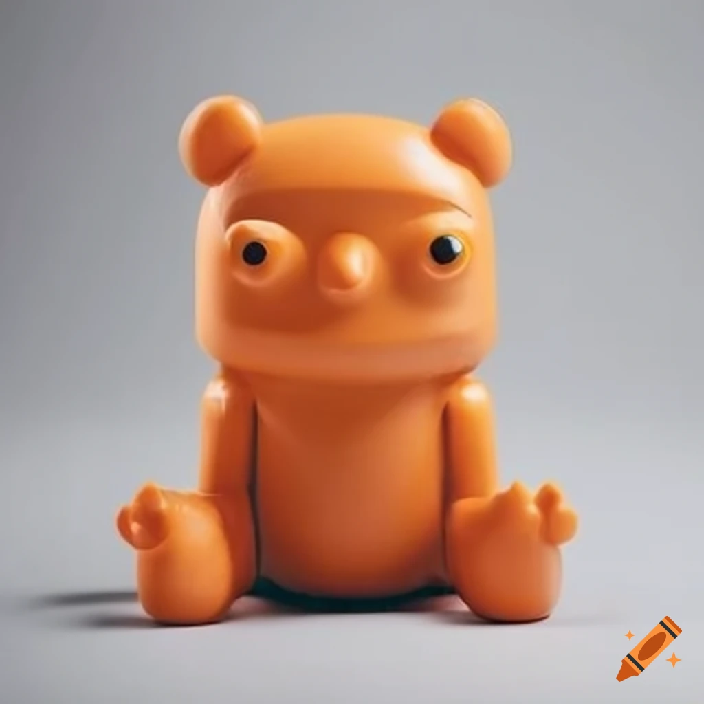 Blank plastic designer toy on Craiyon