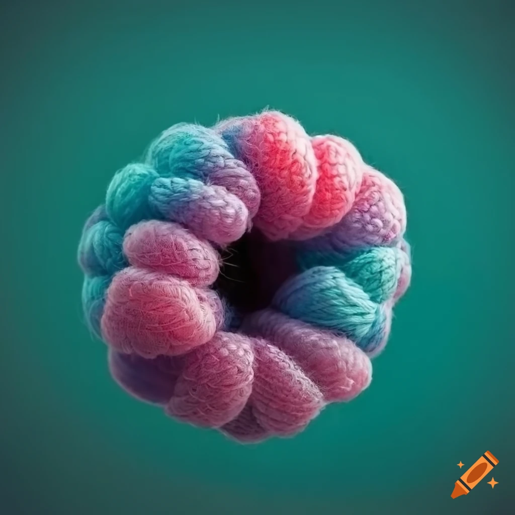 Teal colored raspberry wearing a blue beanie with pink stripes on Craiyon