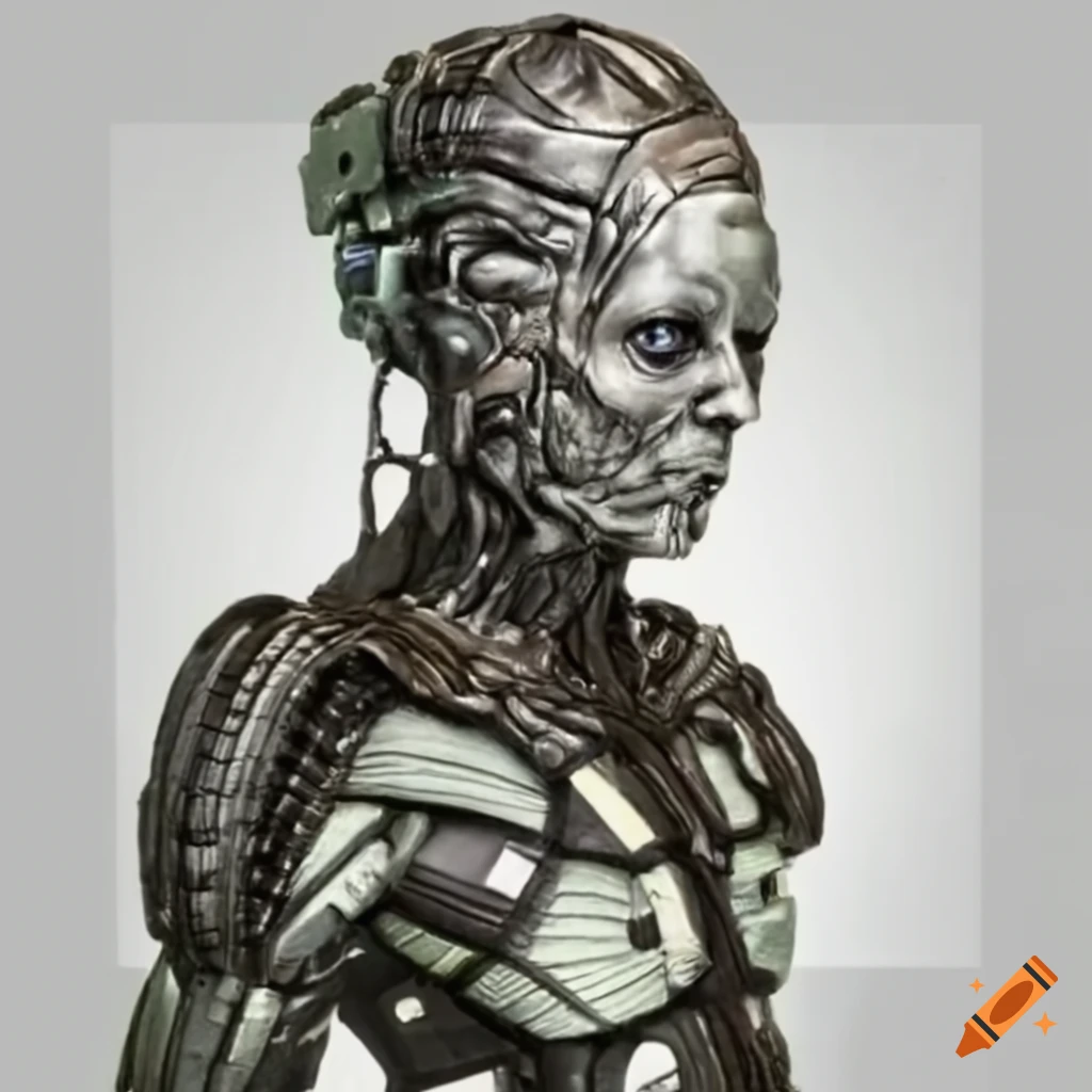 Borg Cybernetic Humanoid Anatomy Schematic
