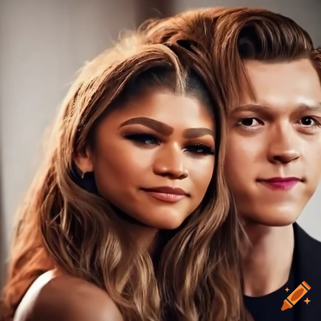 Zendaya and tom holland sitting on a couch, a couple expecting a baby