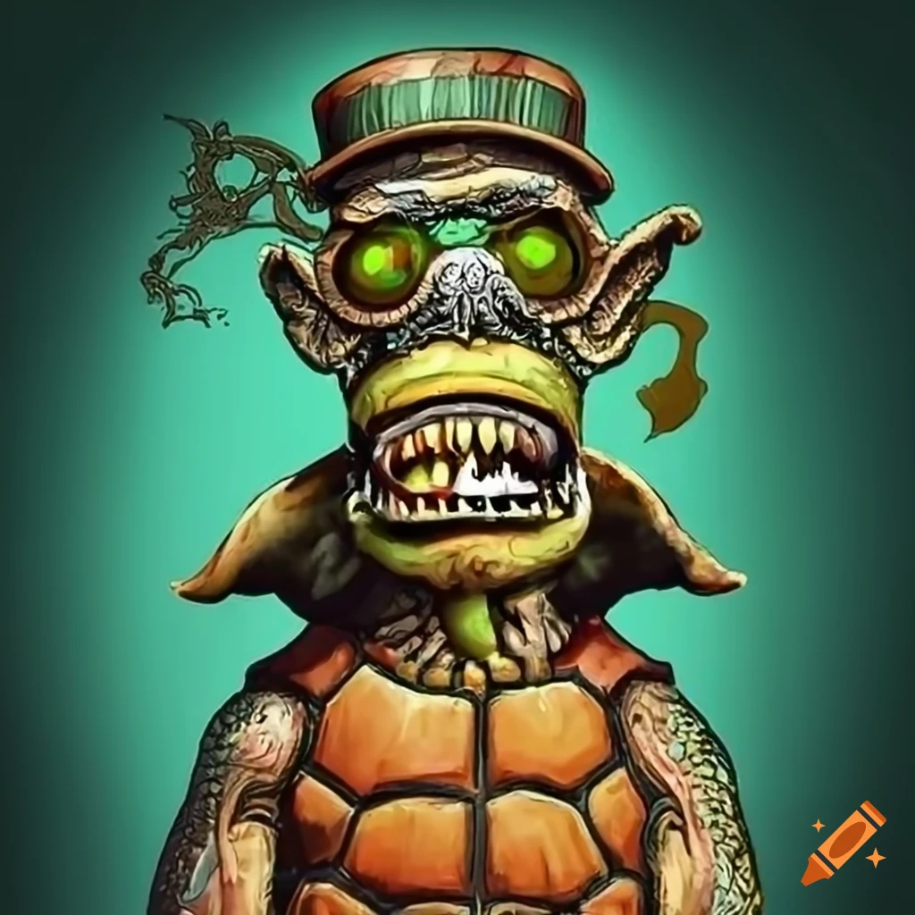 Relaxed old turtle