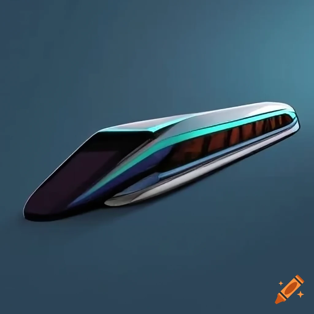 Maglev train with jet engine at front and flat front and rear on Craiyon