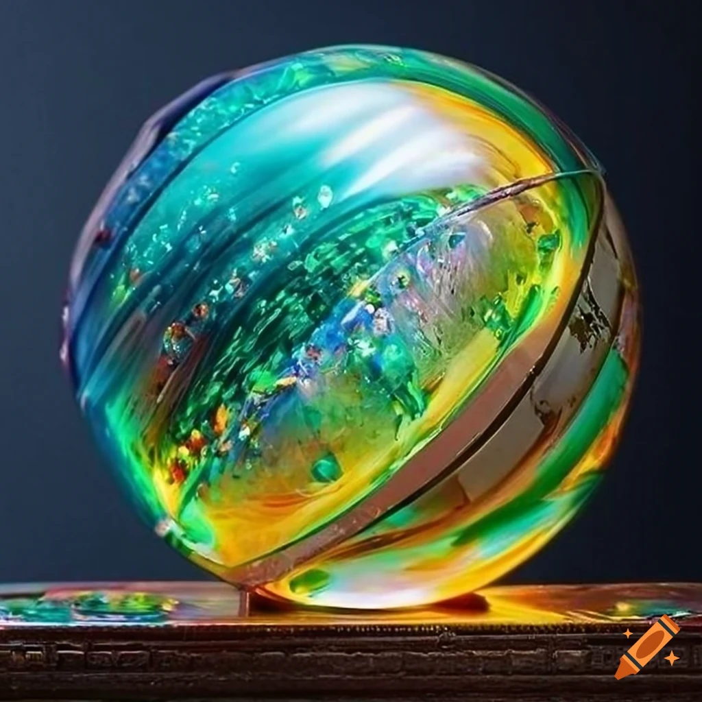 Marble sculptures with intricate details and opalescent coloring on Craiyon