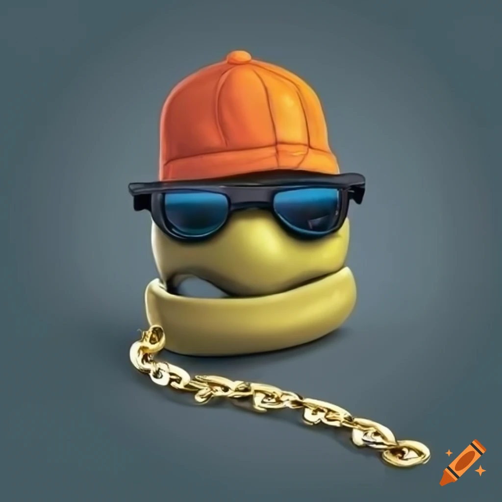 Cool turtle character with orange skull cap, black sunglasses, and gold chain