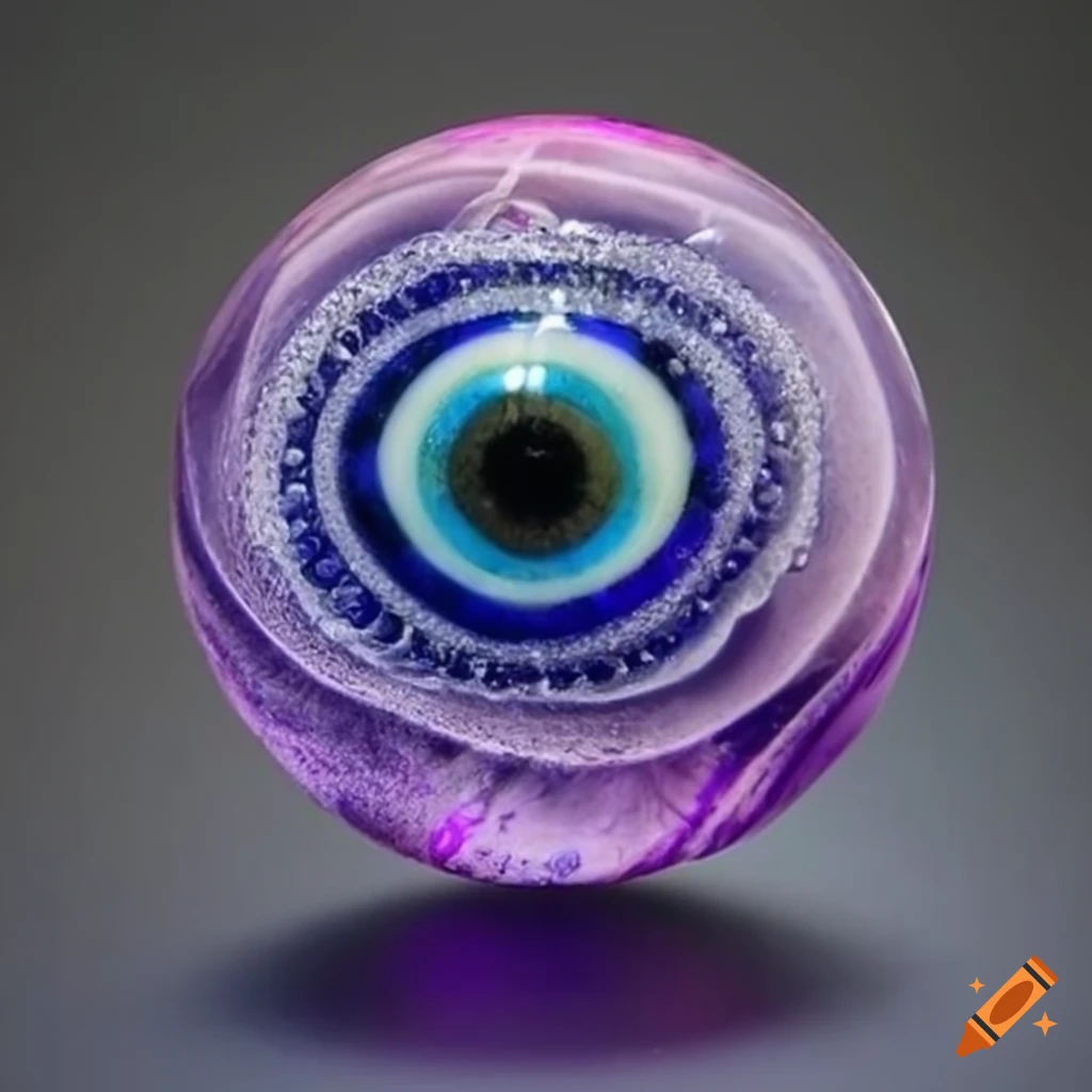 Evil eye ball with zero roughness on Craiyon