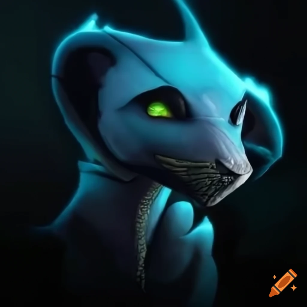 Image of a protogen on Craiyon