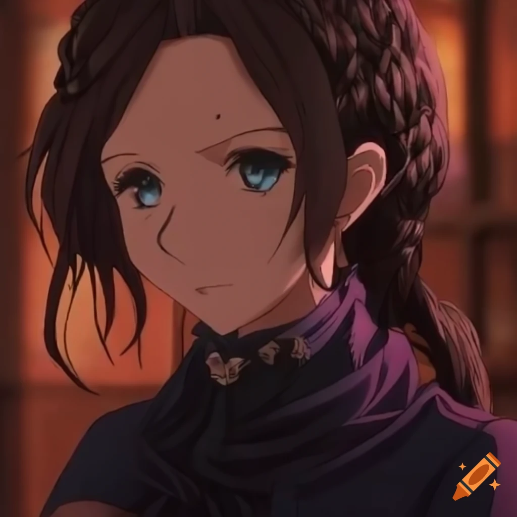 Cattleya baudelaire from violet evergarden with a braid on Craiyon