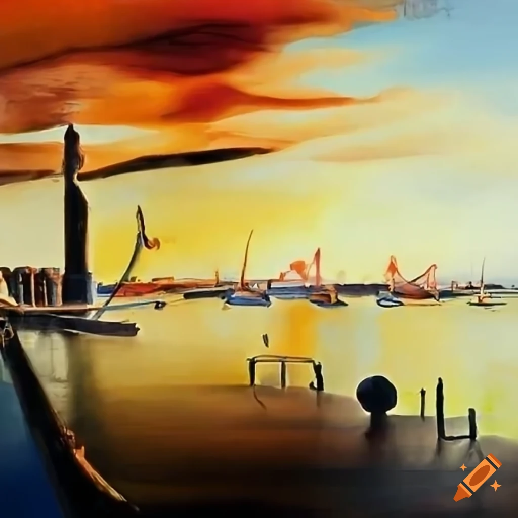 Woolloomooloo wharf art painted by Salvador Dali