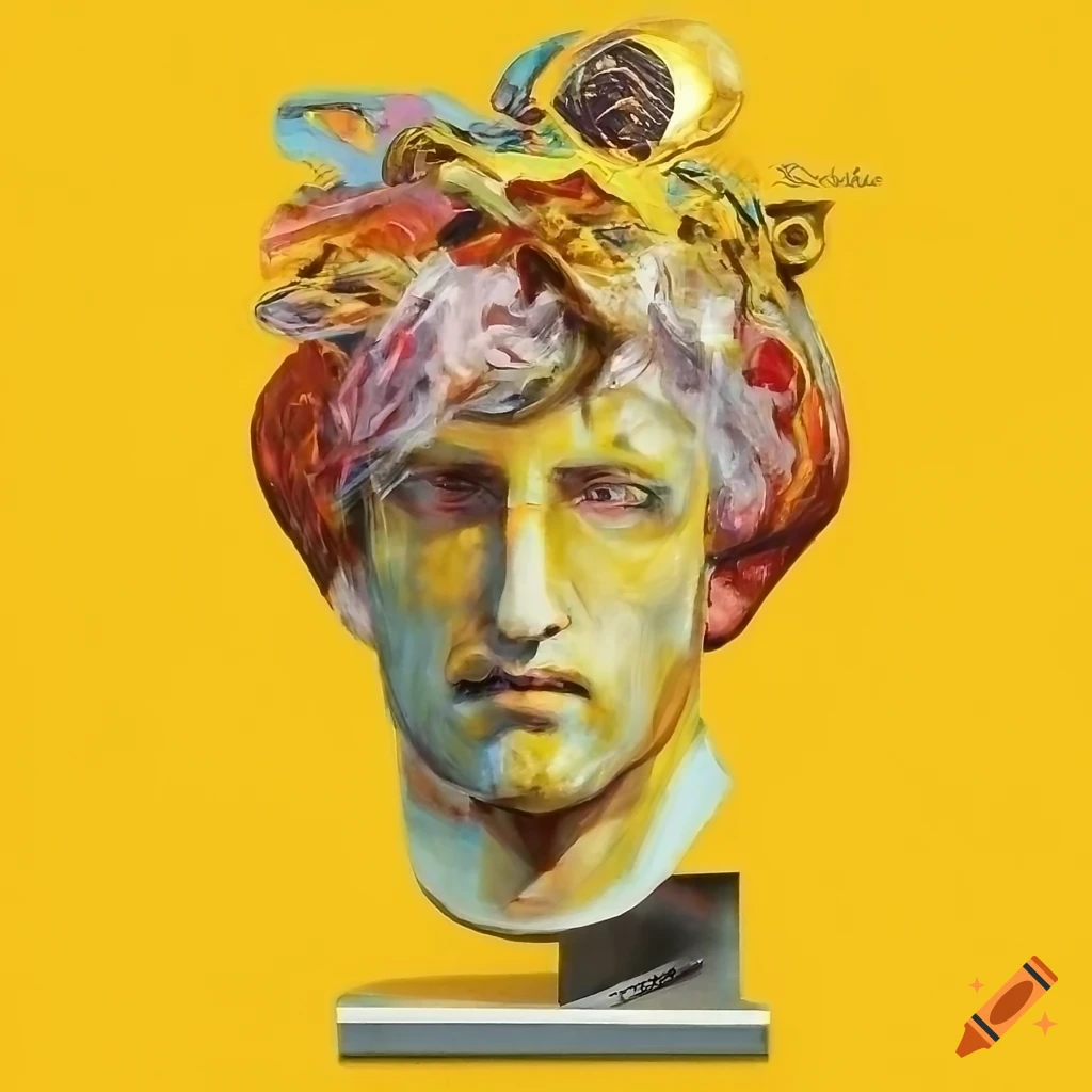 colored-greek-gods-bust-with-golden-details-by-albert-oehlen-inspired