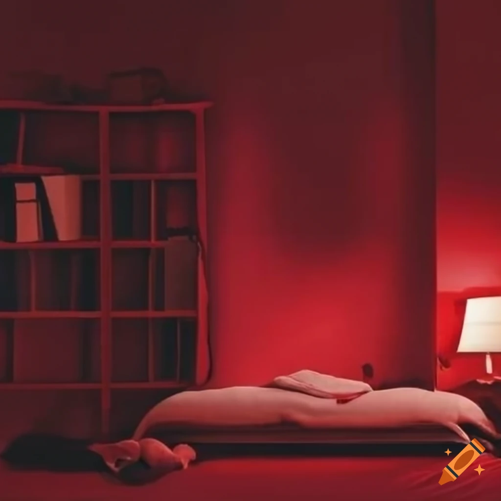 Messy Red Bedroom With Scattered Books And Clothes On Craiyon messy-red-bedroom-with-scattered-books-and-clothes-on-craiyon