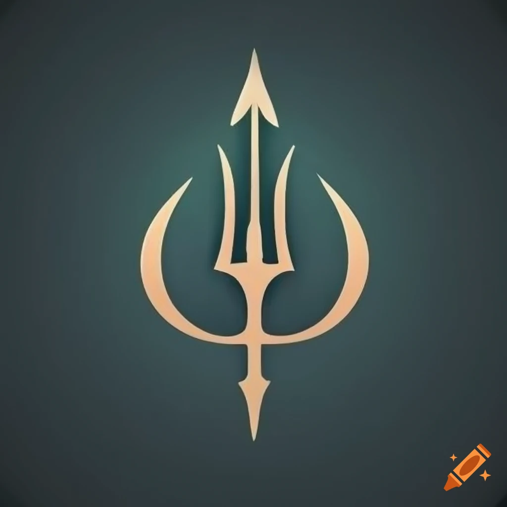 Logo Poseidon Trident Symbol, design transparent background PNG clipart |  HiClipart