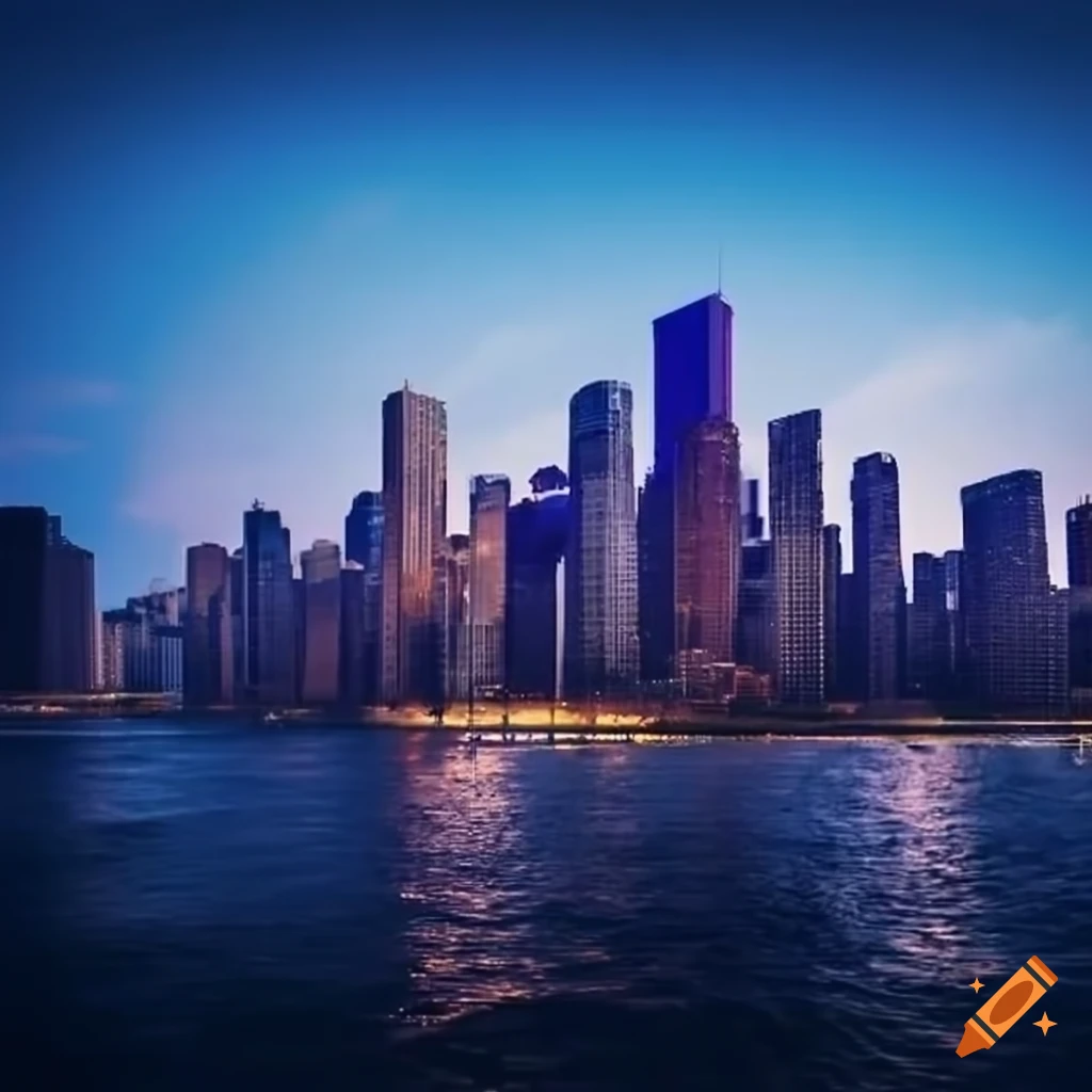 Chicago skyline banner on Craiyon