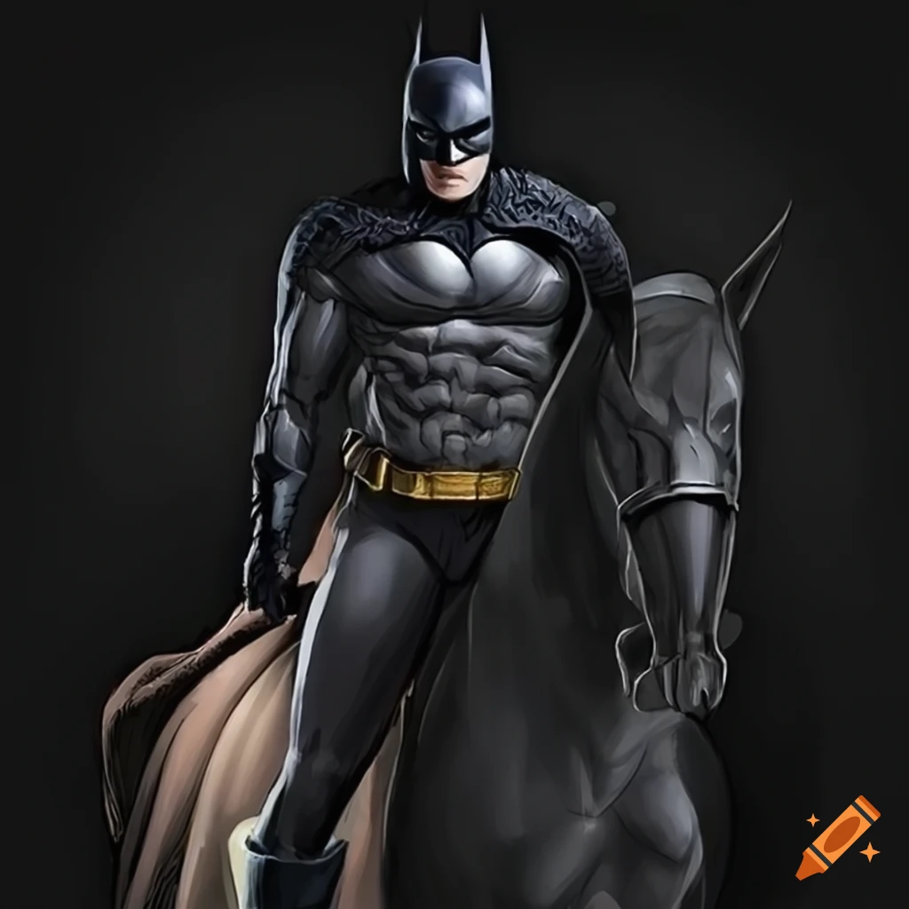 Batman riding a horse on Craiyon