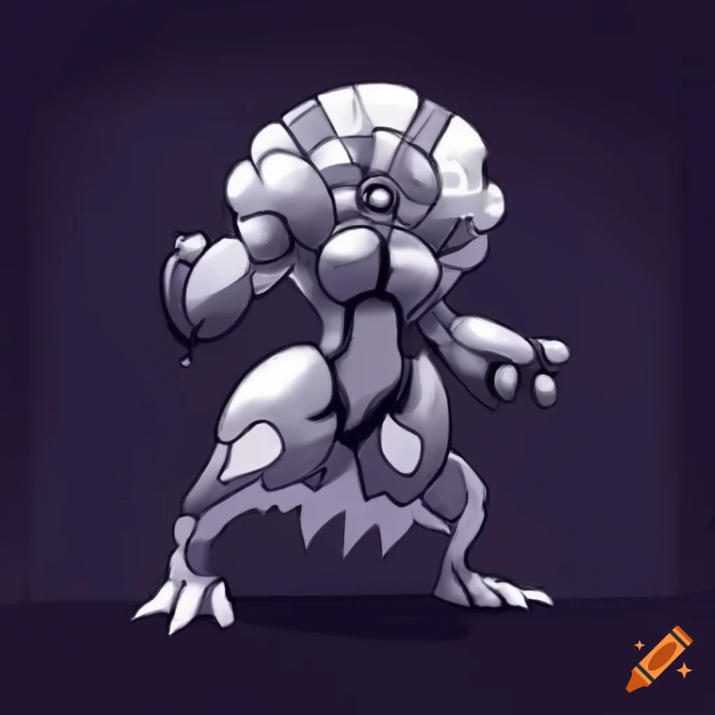 Sound/steel type humanoid vinyl record pokémon on Craiyon