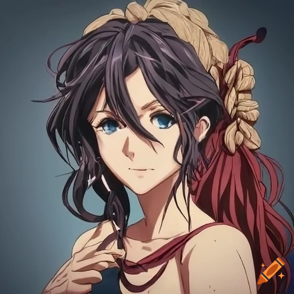 Cattleya baudelaire from violet evergarden with a braid on Craiyon