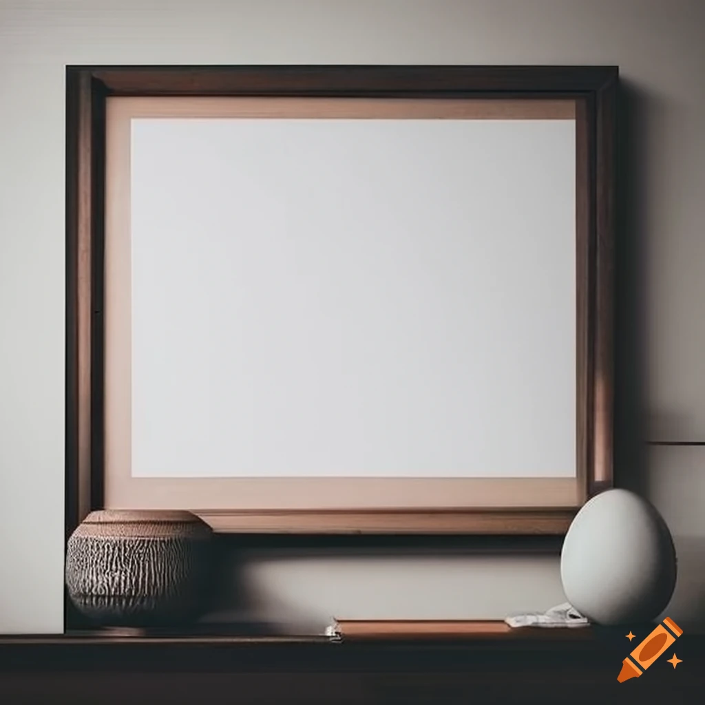 Mockup of a blank poster in a Japanese living room