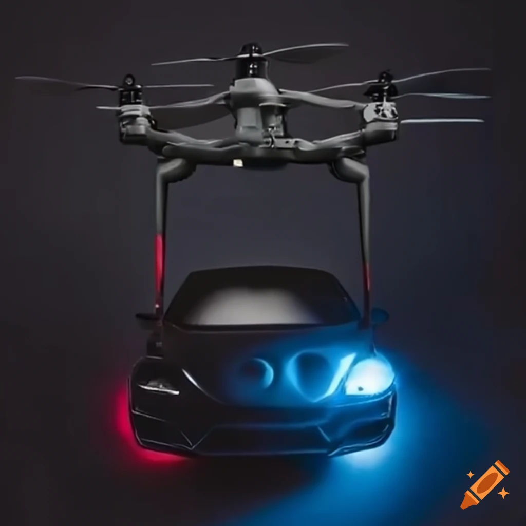 Drone charging a car