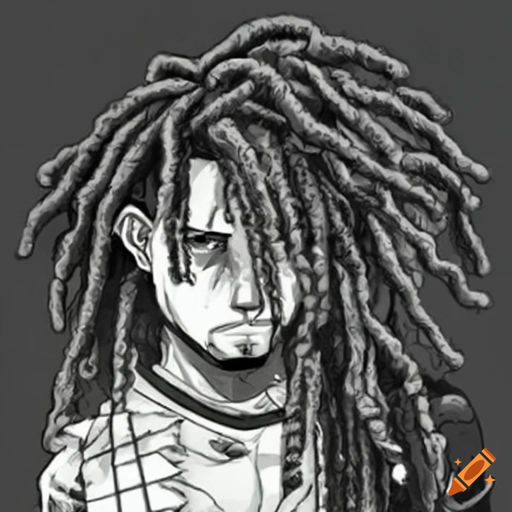 Person with dreadlocks in a futuristic hi-tech environment