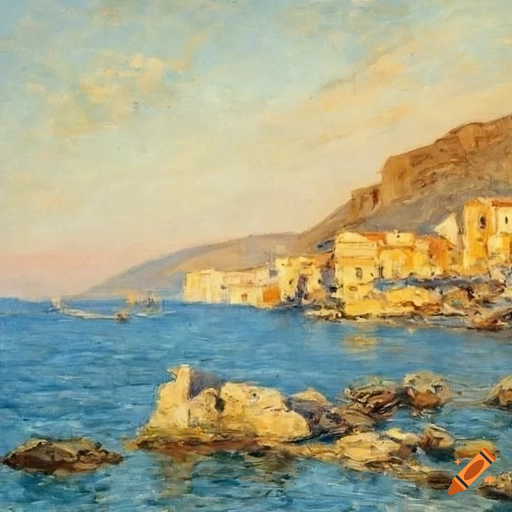 Frederick Childe Hassam painting of the Calabrian coast