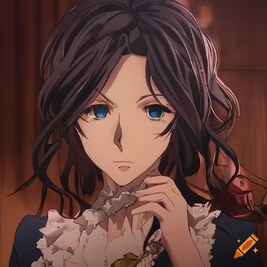 Cattleya baudelaire with a braid from violet evergarden on Craiyon