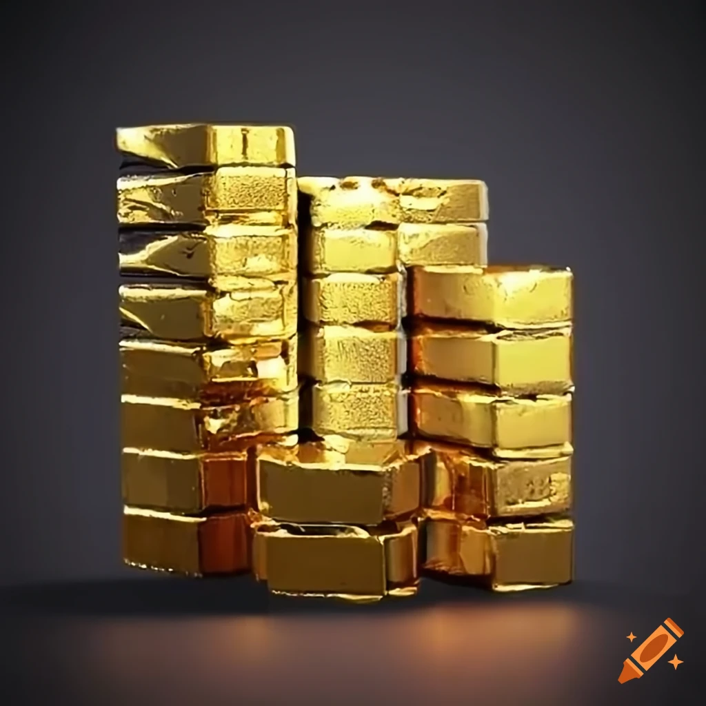 Gold bricks on Craiyon