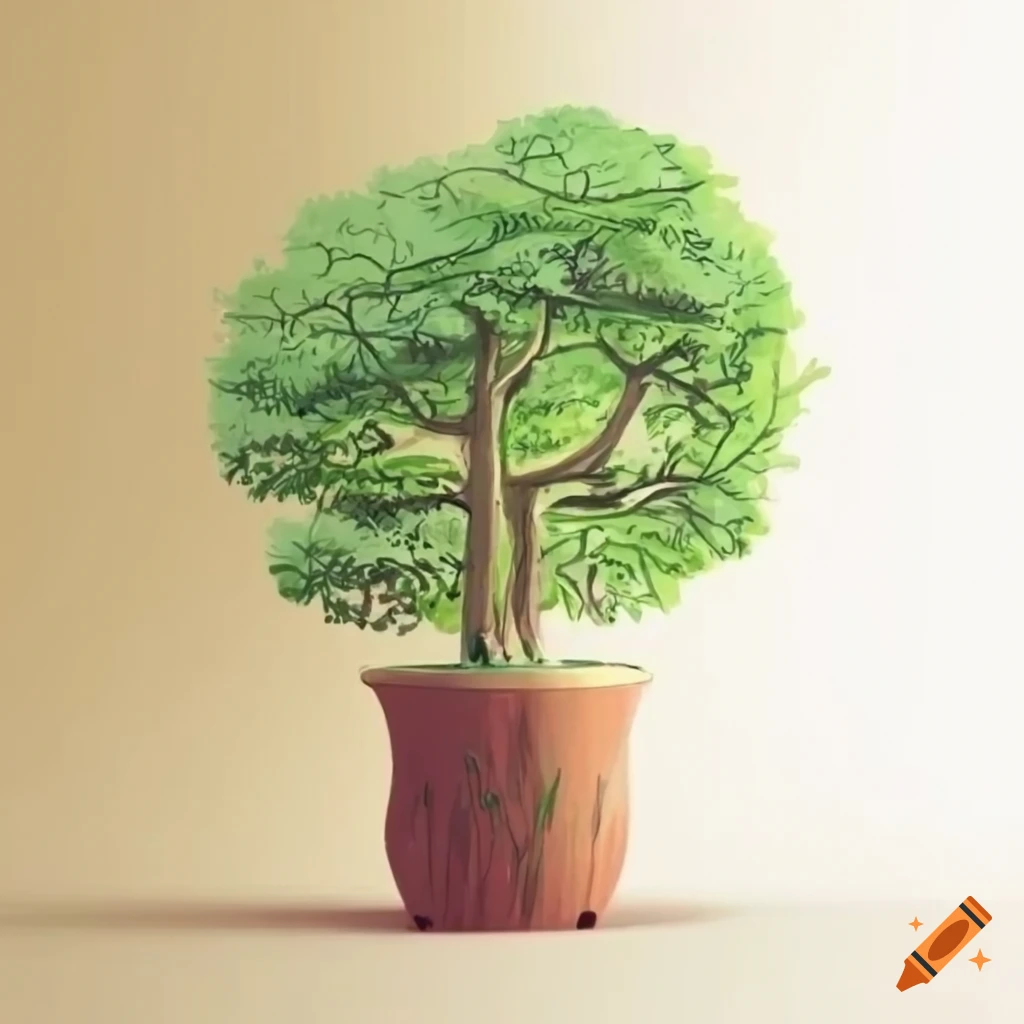 Online shop selling indoor trees logo on Craiyon