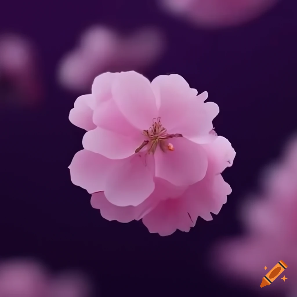 Pale pink and dark purple sakura flowers representing different sides