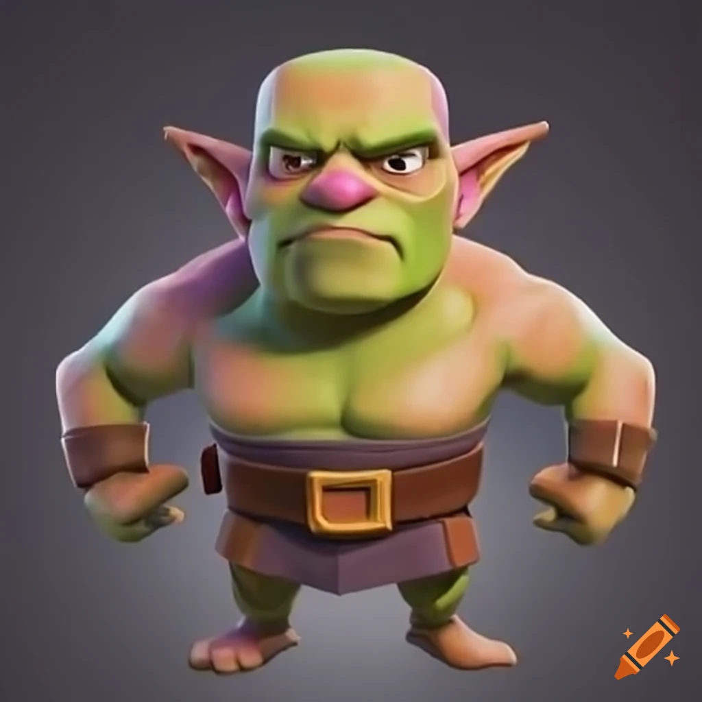 Goblins in battle at night in clash of clans game on Craiyon