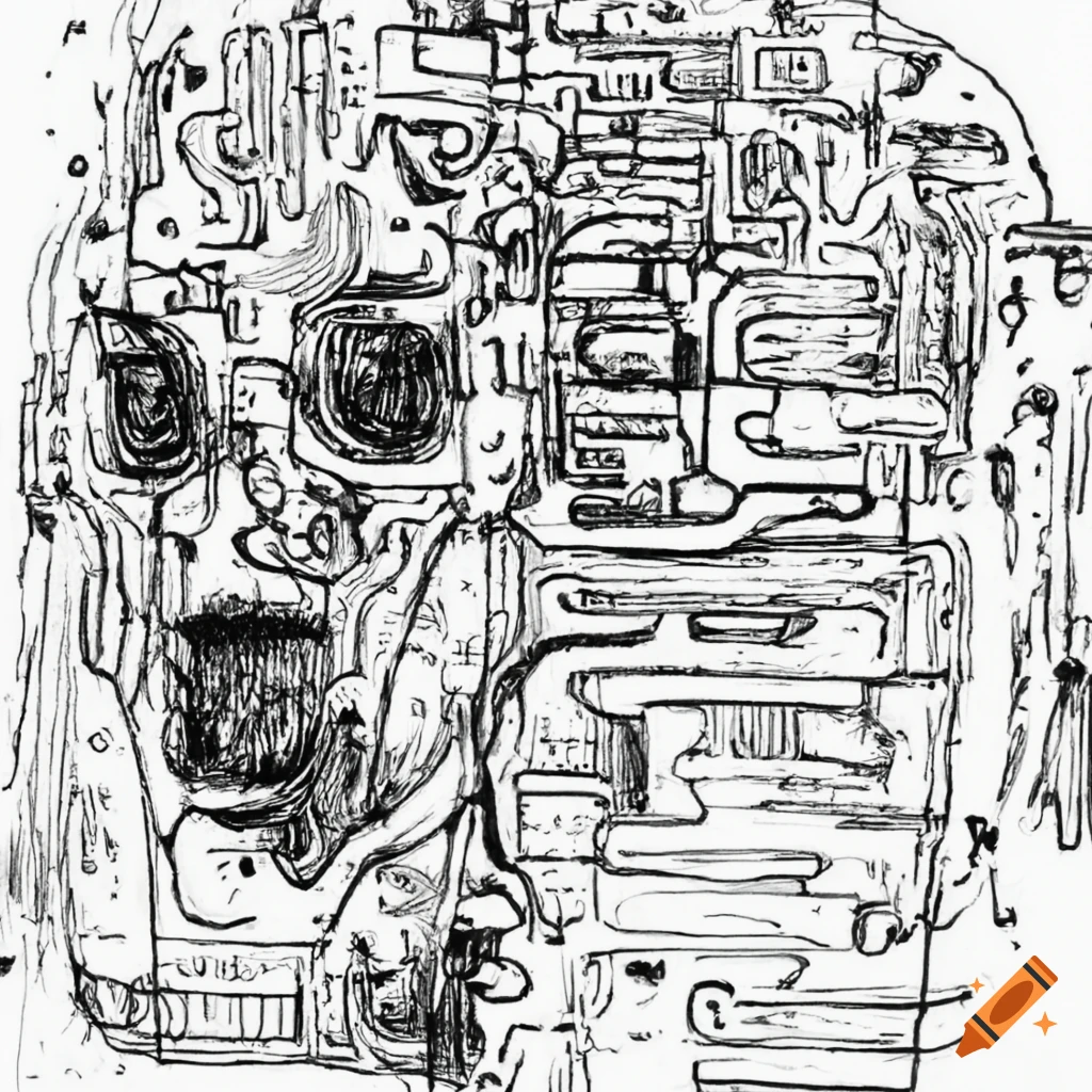Artificial Intelligence Robot Learning Drawing Metal Print by Frank  Ramspott - Pixels
