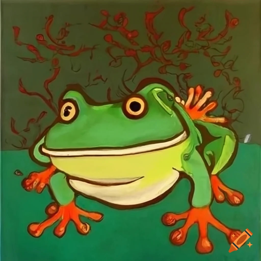 Smiling frog by japanese artist matsumoto hoji on Craiyon