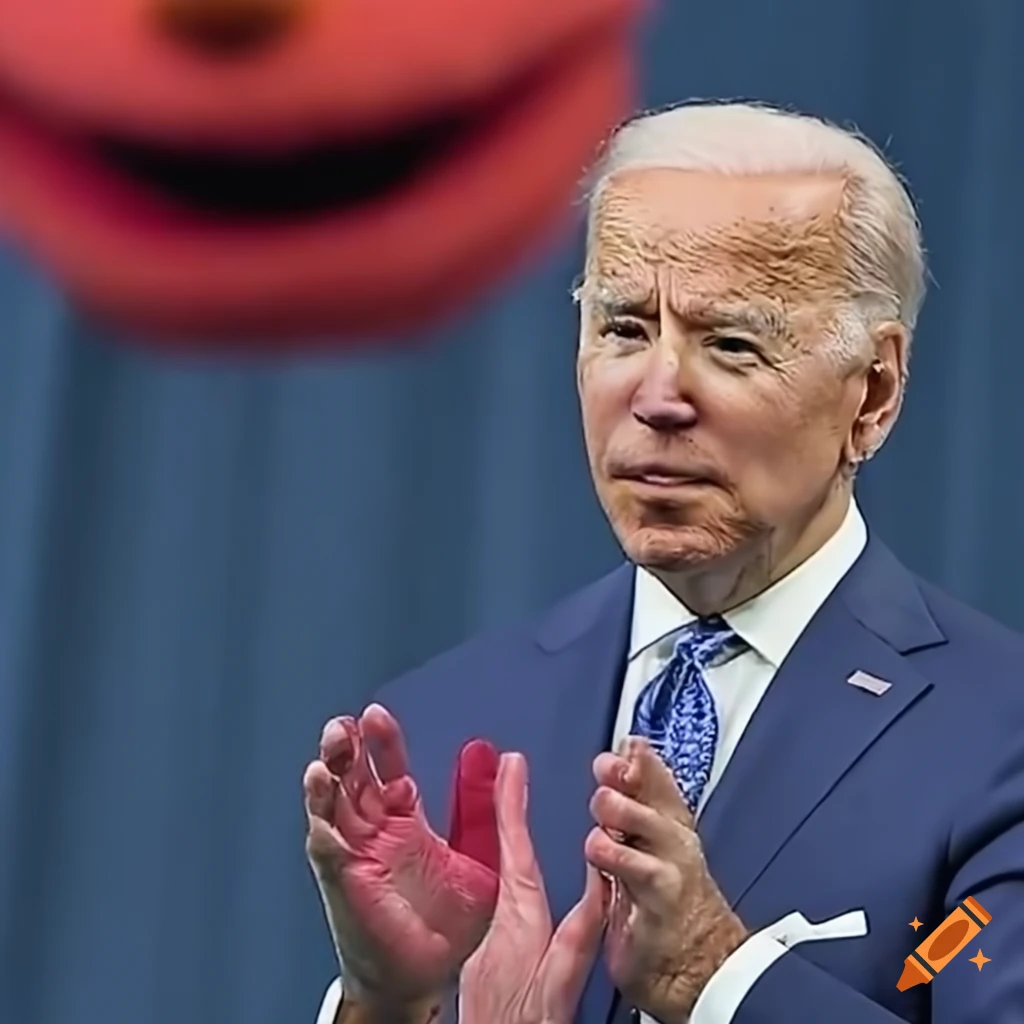 Joe biden inspecting a pile of poop in a kiddie pool on Craiyon
