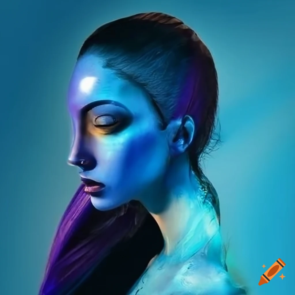 Blue android on Craiyon