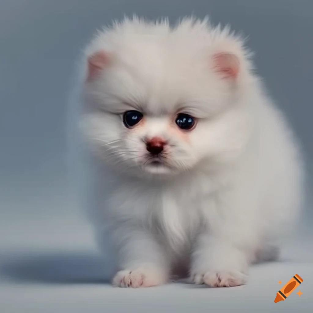 white-fluffy-puppy-on-craiyon