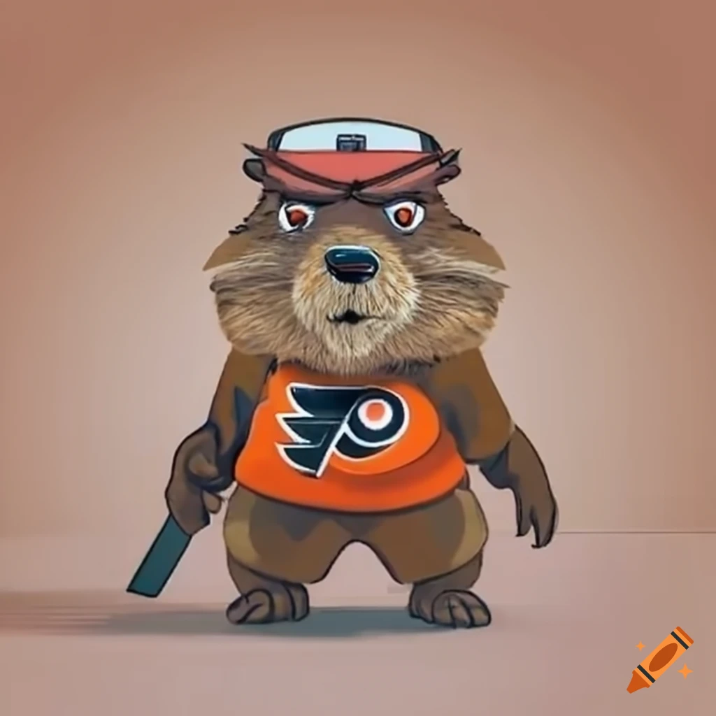 Gopher wearing a Philadelphia Flyers hat on Craiyon