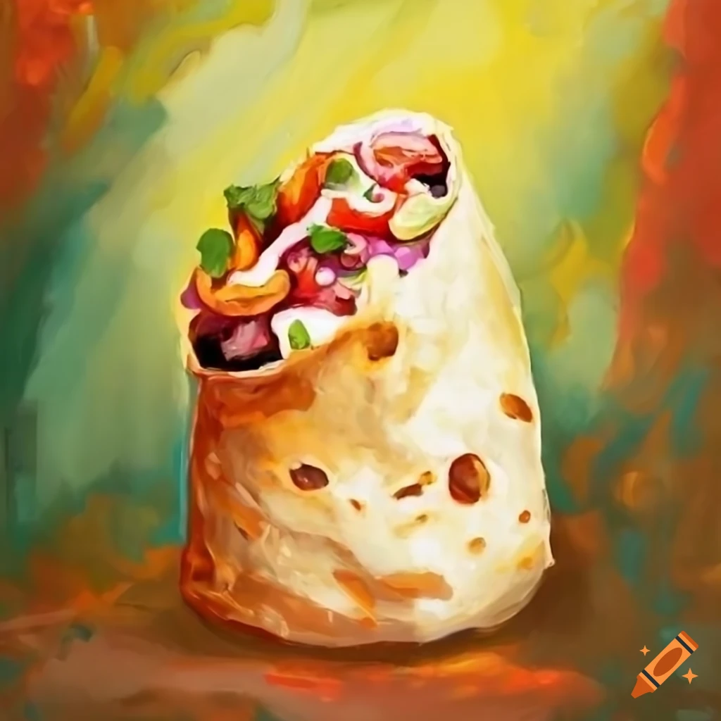 Delicious big burrito