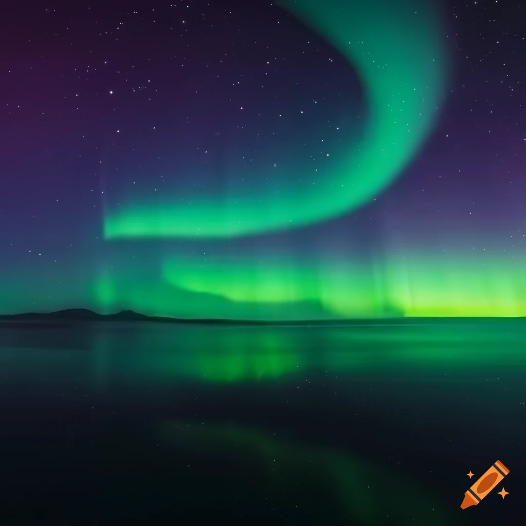 Aurora in the night sky