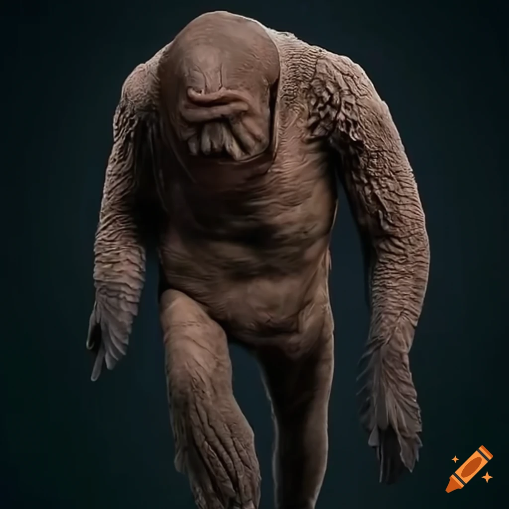 Realistic sasquatch walking