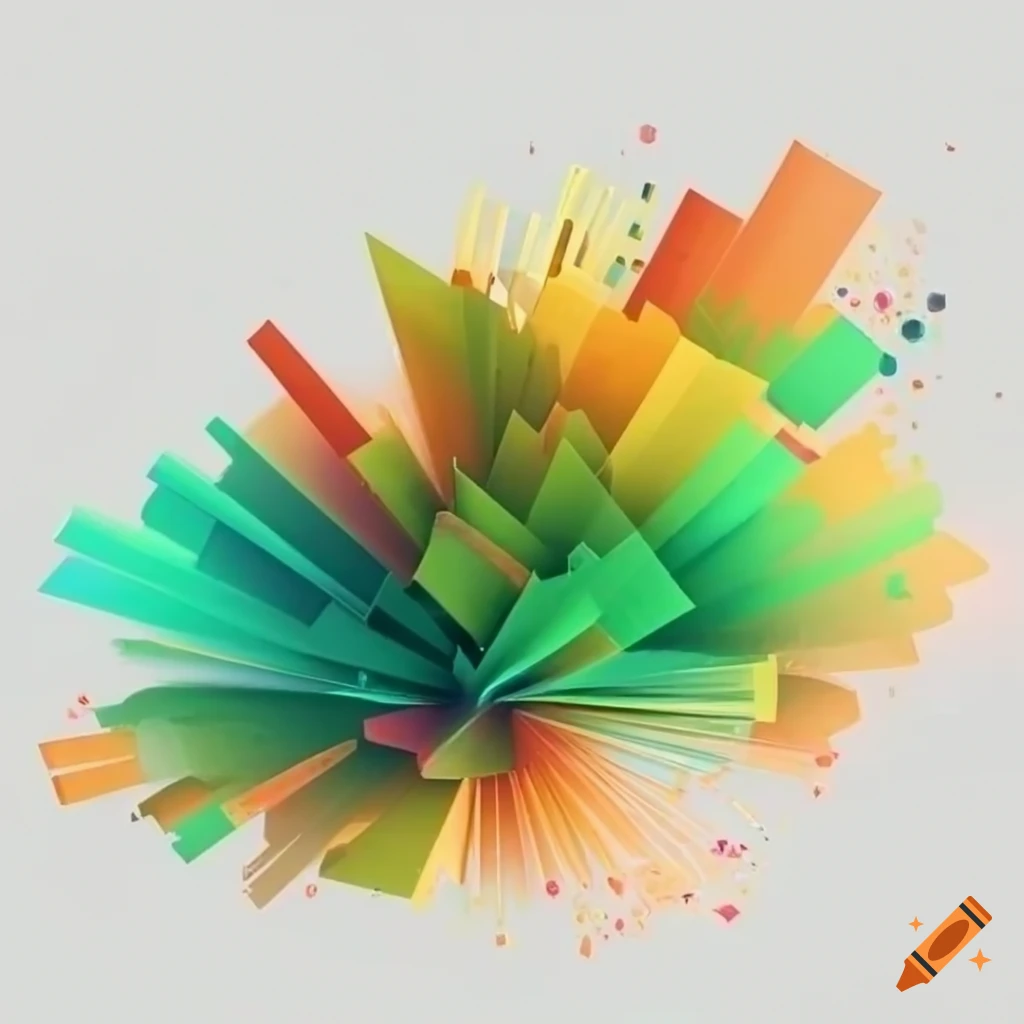 Artificial intelligence and analytics concept on white background with warm colors