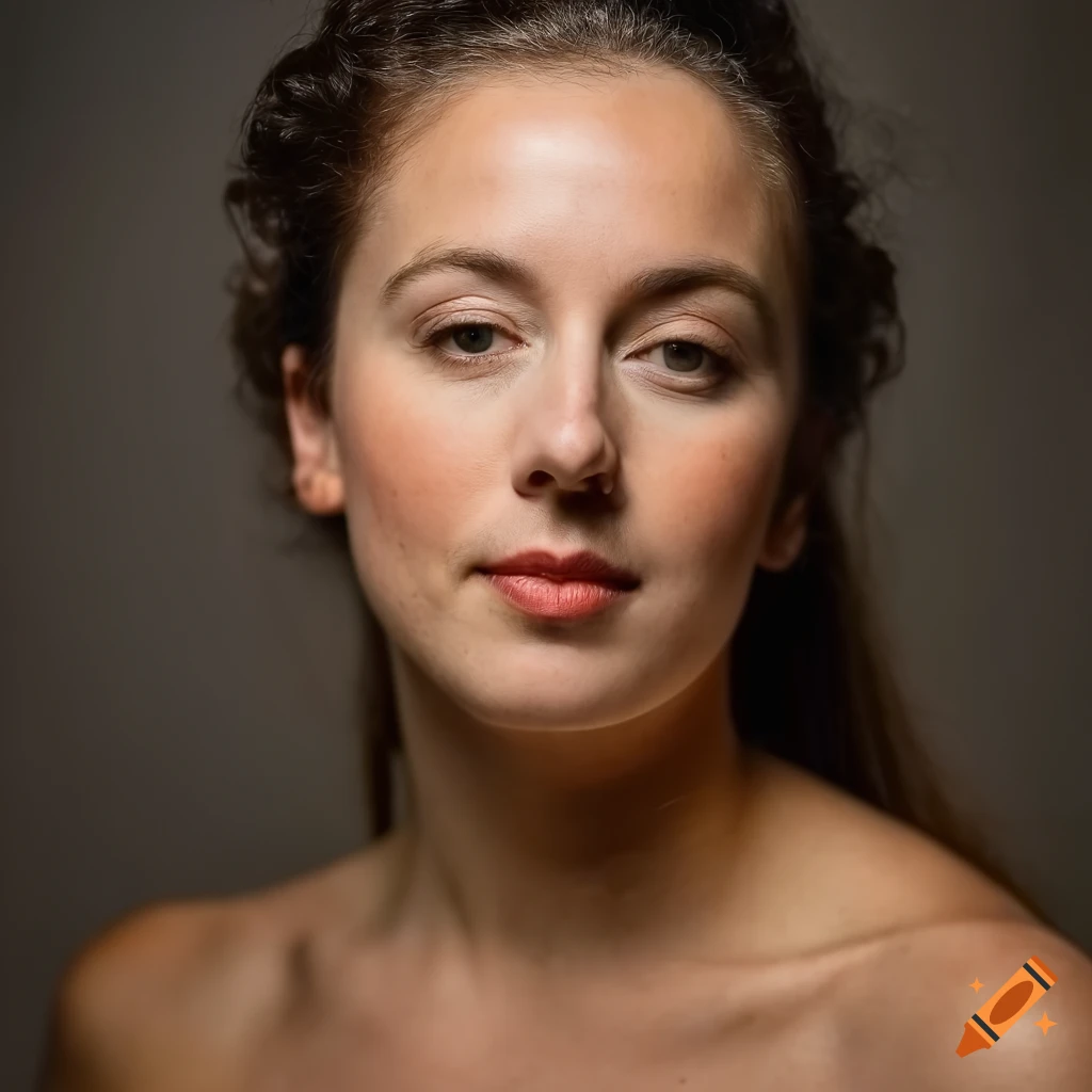 Closeup high definition studio shot of a stunning young beauty with