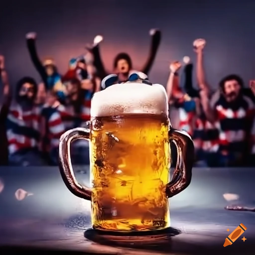 Cheering People At A Bar Grill Celebrating A Football Team s Victory 