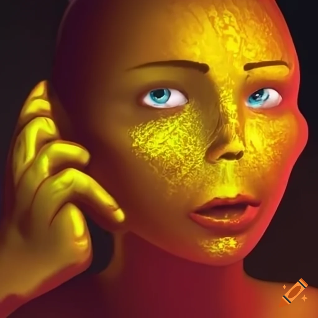 Personification of yellow bile in human form on Craiyon