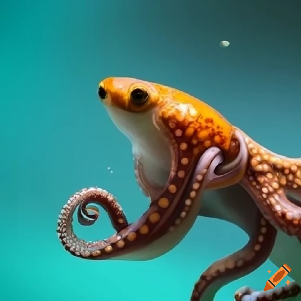 Octopus and salamander hybrid creature