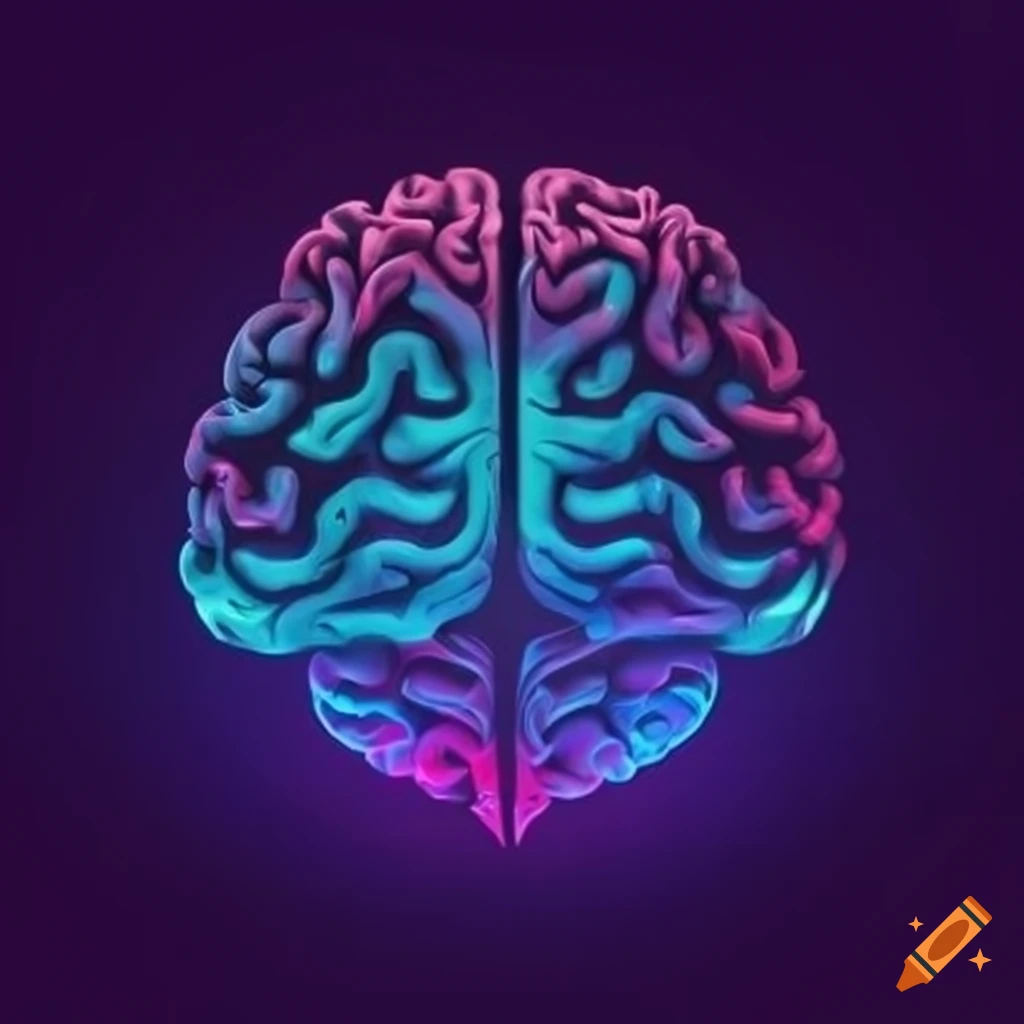 Labyrinth incorporated into brain-shaped logo for a romantic company