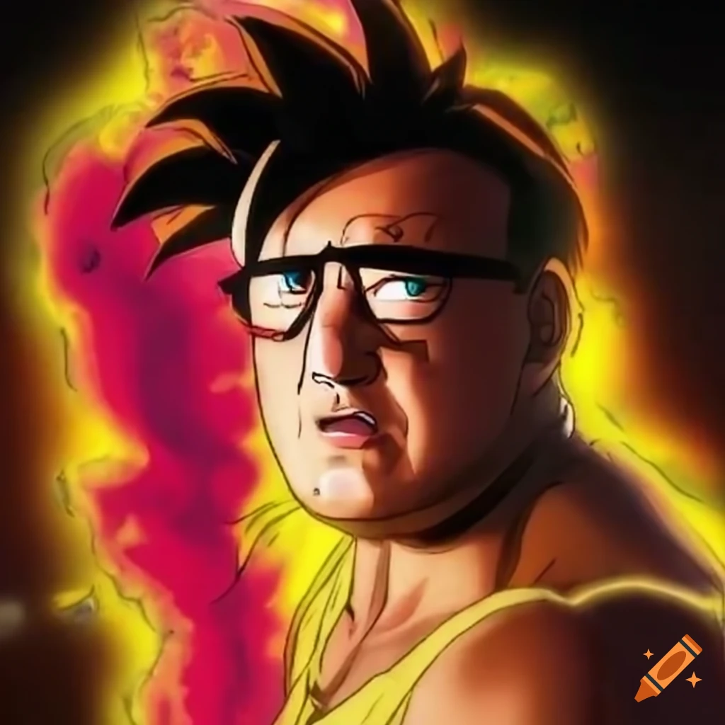 Bubbles from trailer park boys going super saiyan on Craiyon