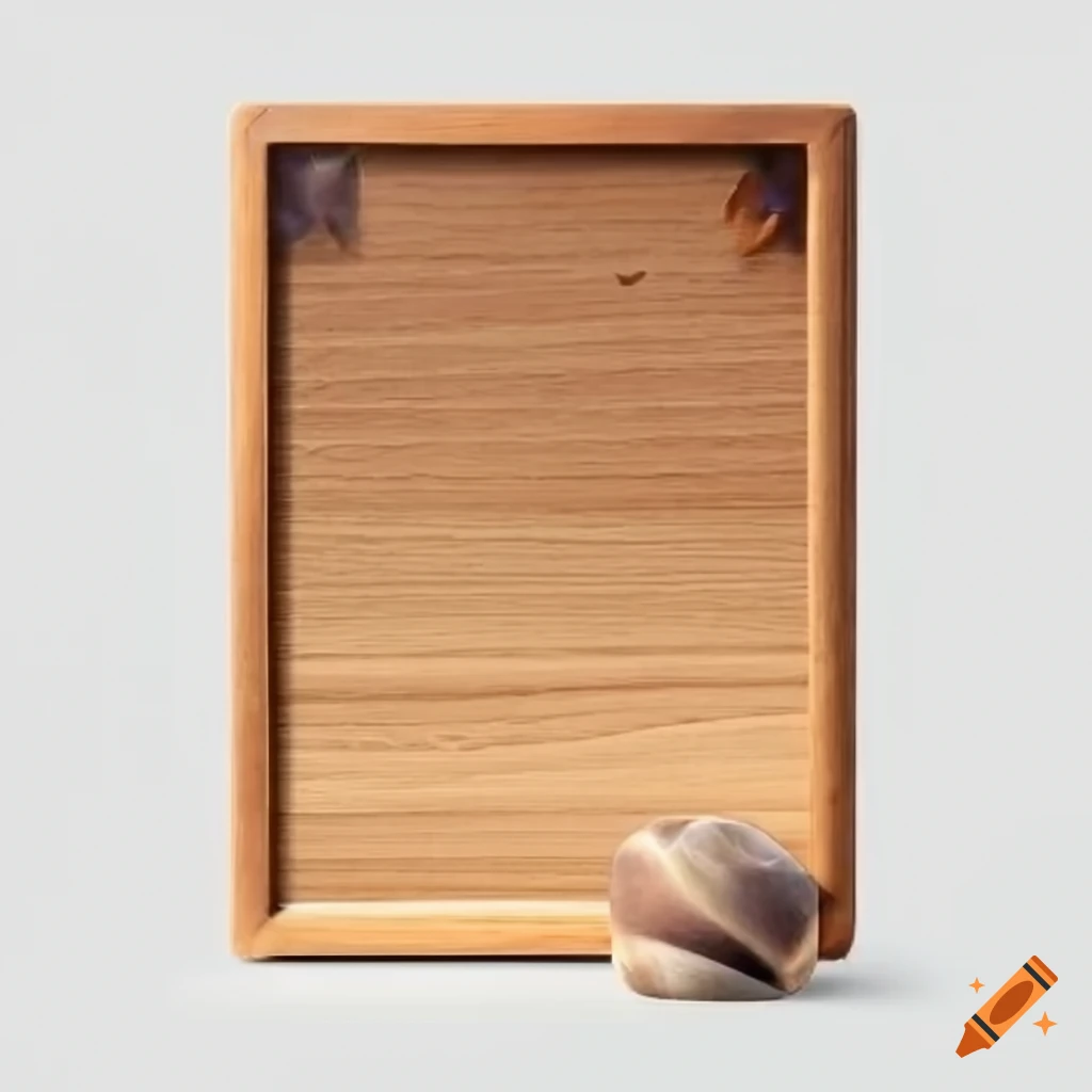 Wooden chopping board on transparent background