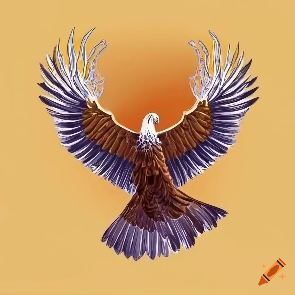 Majestic t-shirt design featuring a crystal eagle in a regal pose