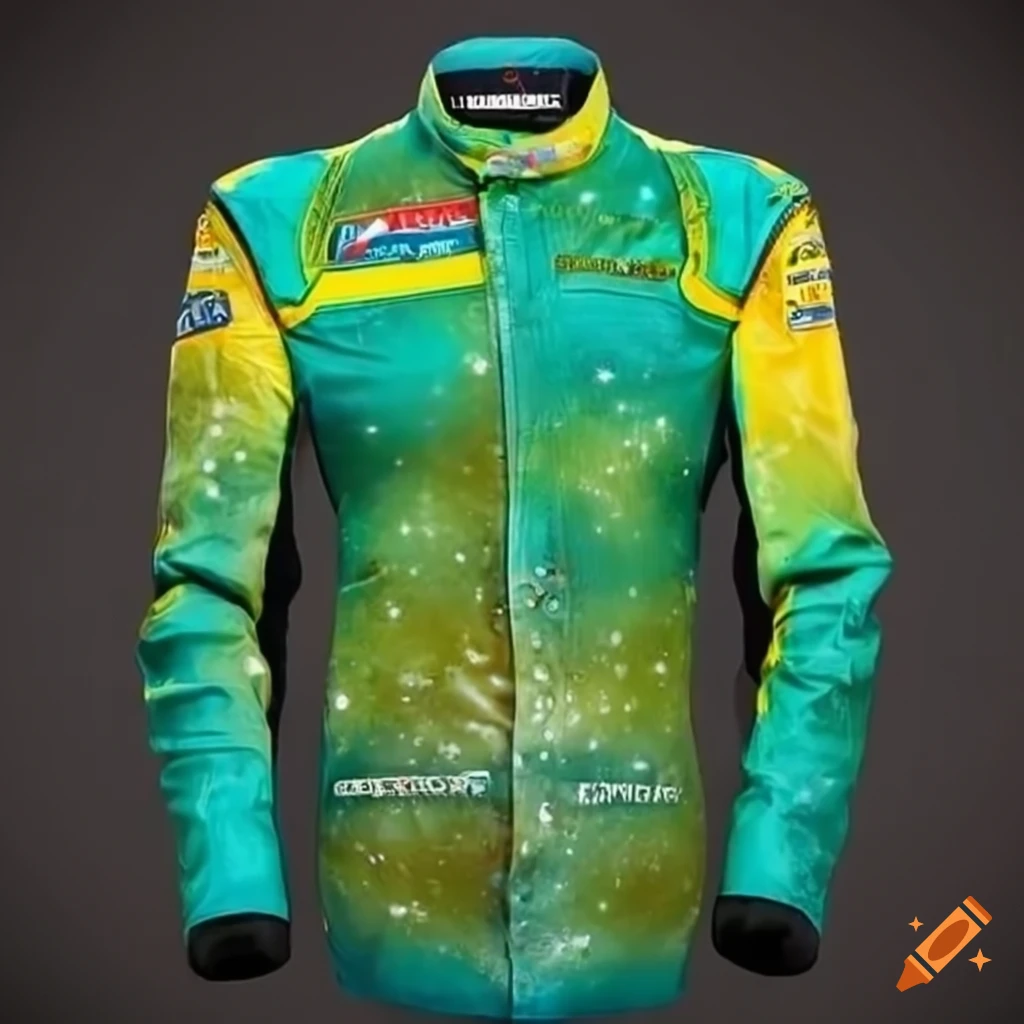 F1 Driver Wearing A Stunning Green And Yellow Galaxy Race Suit On Craiyon smallest-f1-track-in-the-world-monaco-gp-i-visited-the-miniature